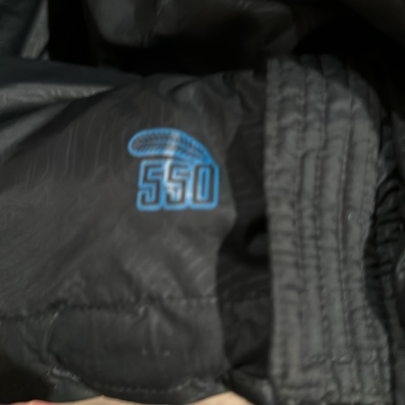 VTG Nike Puffer 550 Down Winter Jacket Coat Two Tone Black Blue Size S - Picture 8 of 9